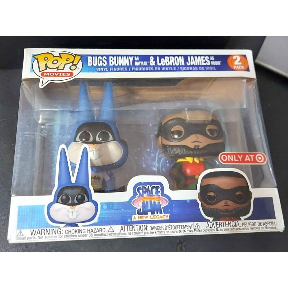 Space Jam Bugs Bunny Batman & Lebron James Robin Funko Pop 2 Pack Collectible